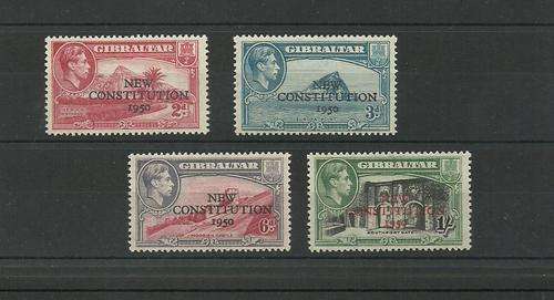 GIBRALTAR STAMPS WITH OVERPRINTS UP TO 1/- MNH