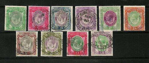 UNION REVENUE STAMPS UP TO 5 POUNDS USED