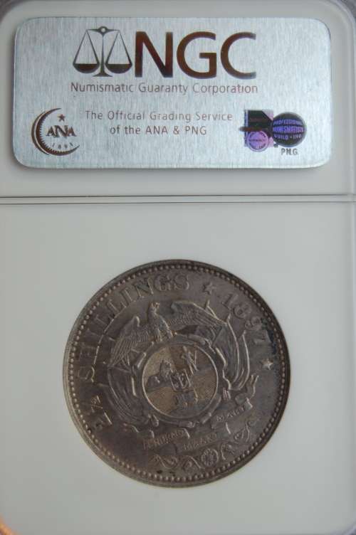 1897 S. Africa 2.5 Shilling NGC Graded MS61