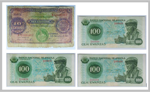 BANK OF ANGOLA - 4 Bank Notes ***ONE BID TAKES ALL***