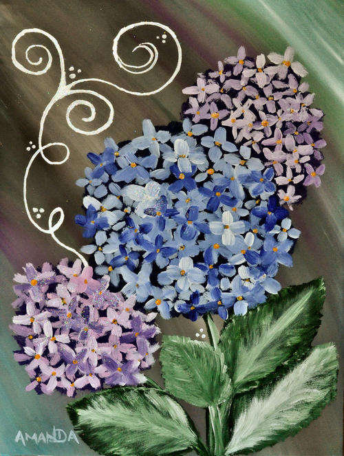 Hydrangeas (Krismisrose) - 300mm x 420mm