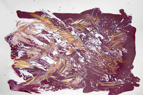 Plum & Gold Abstract patterns [590mm x 415mm]