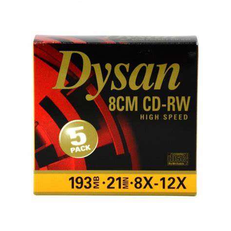 Dysan 8CM POCKET CD-RW Pack of 5