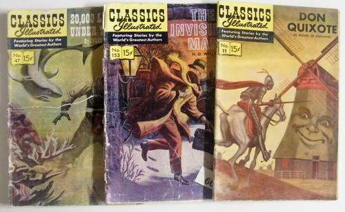 VINTAGE CLASSICS ILLUSTRATED COMIC BOOKA- ISSUE NO.11,47 & 153