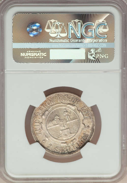 1897 SOUTH AFRICA 2 SHILLING MS 64 NGC GRADED RARE GRADE HIGHLY COLLECTIBLE ITEMS !!!