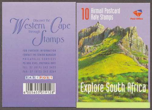 1998 South Africa Booklet No.38 Explore South Africa - SACC 2010/2011 no:1134 CV=R140
