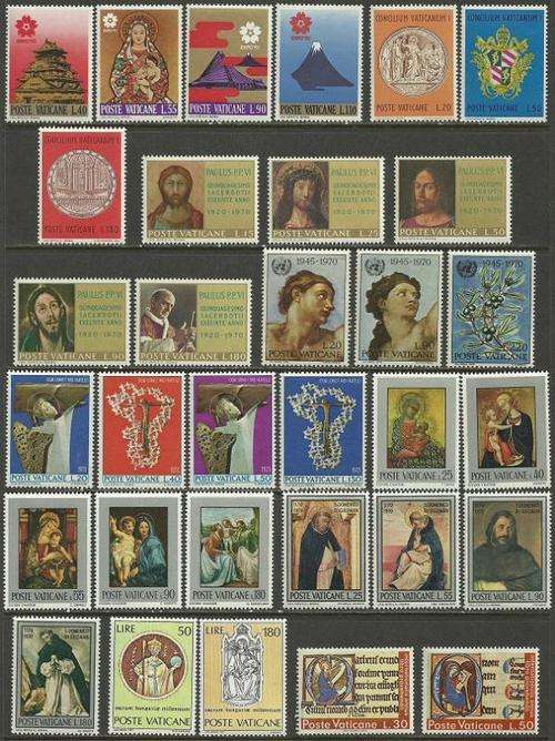 VATICAN 1970-85 COLLECTION- 175 STAMPS IN 52 SETS -MNH **