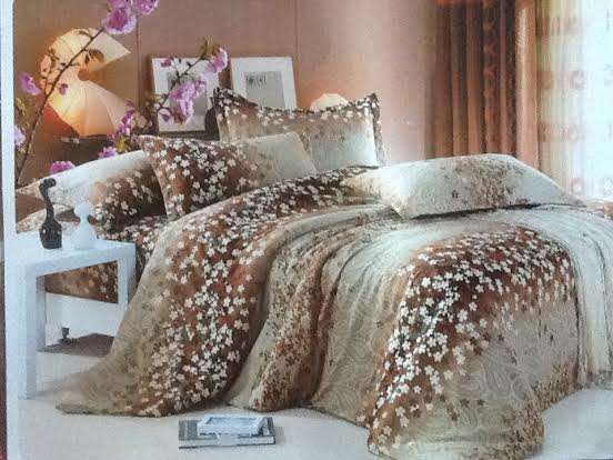 6 Piece - Cotton Feel - Bed Linen - Queen Size- Duvet Cover Set