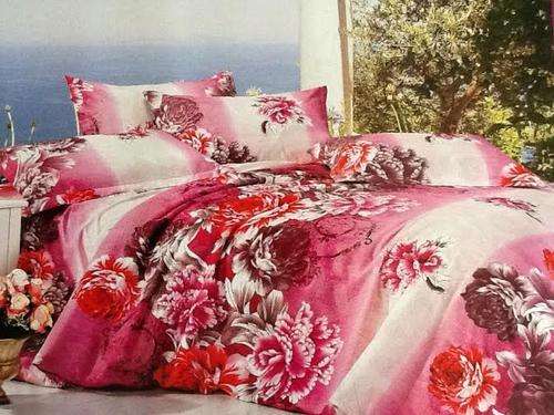 6 Piece - Cotton Feel -Bed Linen - Queen Size- Duvet Cover Set