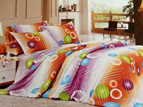 6 Piece - Cotton Feel -Bed Linen - Queen Size- Duvet Cover Set
