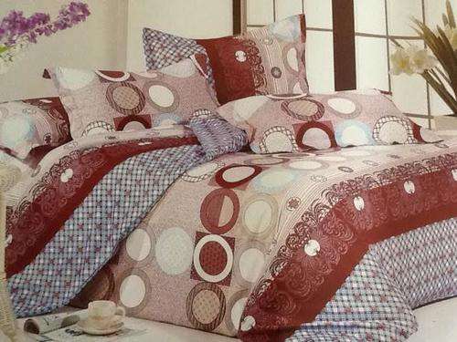 6 Piece - Cotton Feel -Bed Linen - Queen Size- Duvet Cover Set