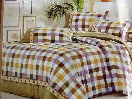 6 Piece - Cotton Feel - Bed Linen - Queen Size- Duvet Cover Set