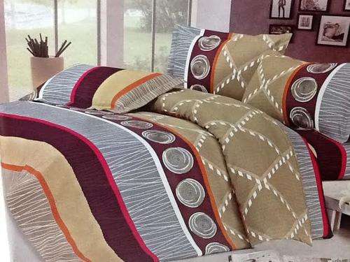 6 Piece - Cotton Feel - Bed Linen - Queen Size- Duvet Cover Set