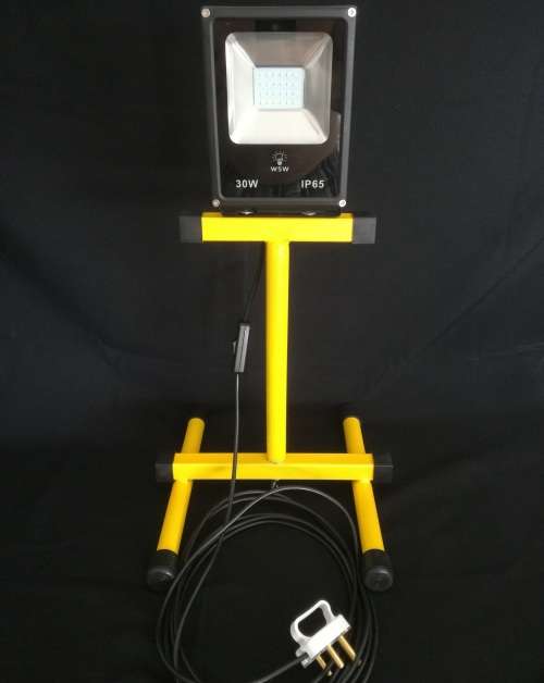 IP65 30W LED Flood light (With stand and 5m 220v Cable) Multi Purpose light