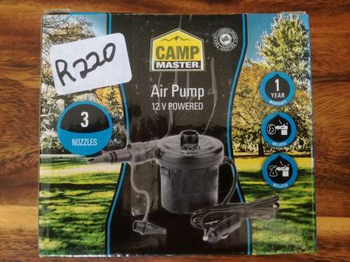 3 x Single bed Blow-up Mattresses / 1 x 12v Campmaster air pump and 1x Bush Baby lantern