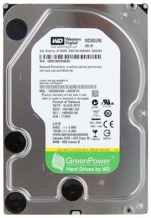 Western Digital 2TB WD WD20EURX 2TB 3.5´ Hard Drive, in pristine condition