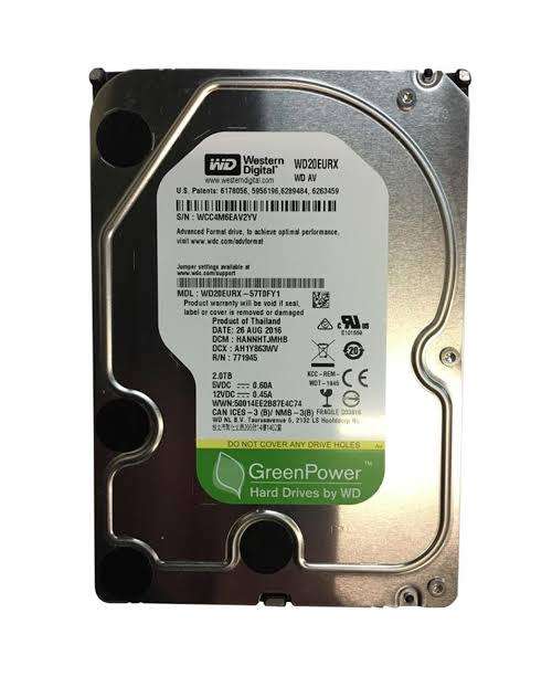 Western Digital WD20EURX 2TB 3.5´´ Hard Drive, in picture perfect condition