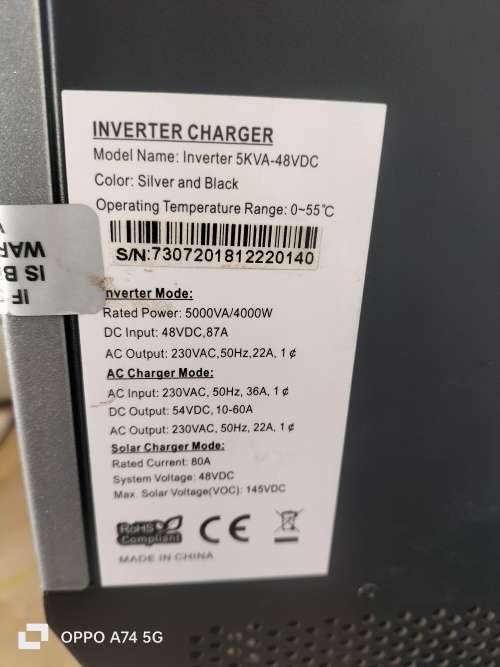 Massive Easy Power 5Kva - 48VDC Solar inverter