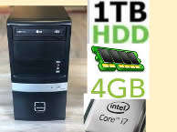 High End Proline i7, 1TB, 4GB, 3.4Ghz. Complete System