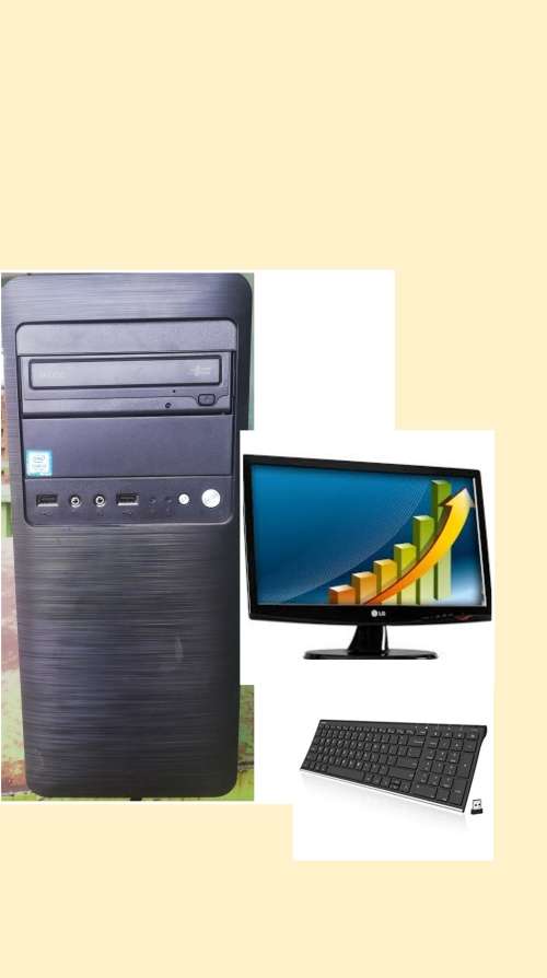 Demo Intel i3, 7th Generation, 500gb, 4gb ddr4 ram, 2.3GHZ, windows, 19'' monitor, keyboard