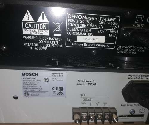 BOSCH PLENA AMPLIFIER & DENON TUNER (TU-1500AE)