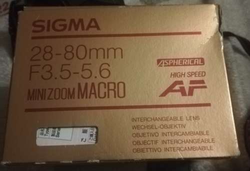 Sigma 28-80mm F3.5-5.6 Aspherical Macro HF Lens for Canon-AF Camera