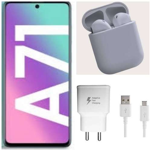 BEAUTIFUL SAMSUNG GALAXY A71, 128GB, 6GB, 64MP, 4 CAMEEAS, FREE EAR BUDS