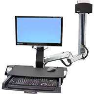 HIGH END DESK AND MONITOR ERGOTRON STATION