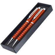 Pen And Pencil Set - Orange