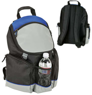 16 Can Backpack Cooler - 600D - PEVA Lining - Blue