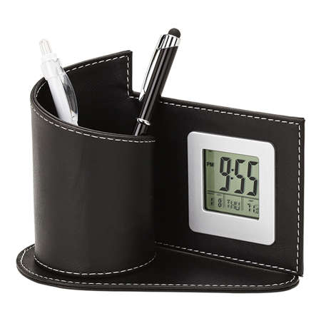 Digital Clock with Pen Holder