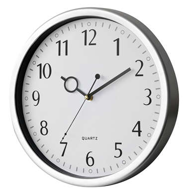 Silver Wall Clock
