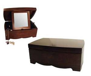 Mahogany Jewellery Box With Mirror