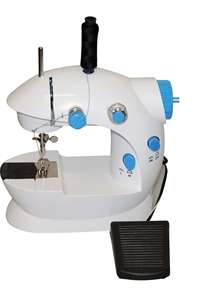 White compact sewing machine
