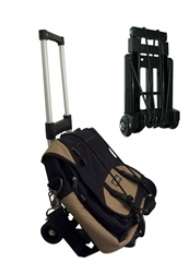Portable folding luggage trolley