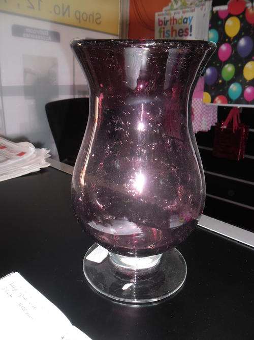 plum glass vase 1