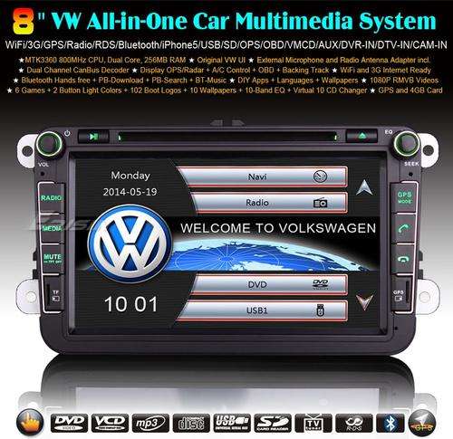 VW 8 Inch super wide Touch Screen unit with built-in 3G and WiFi, FREE DELIVERY!