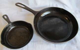 CAST IRON FRYING PANS