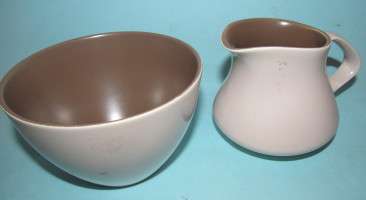 POOLE MILK JUG & SUGAR BOWL
