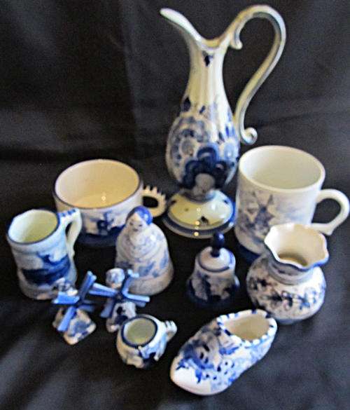 COLLECTION OF DELFT ORNAMENTS