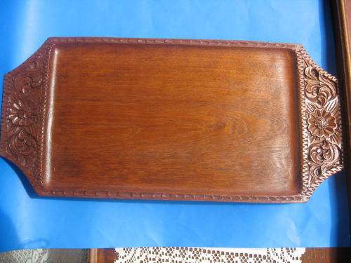 TEAK -  HAND CARVED TRAY