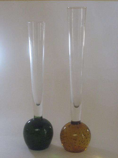MURANO STYLE - PAIR of BUD VASES