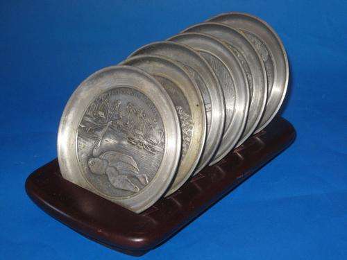 ROYAL SELANGOR PEWTER COASTER SET