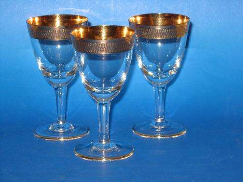 TRIO GILTED GLASSES