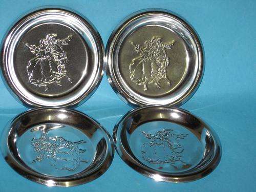 SET of SILVER PLATED COASTERS