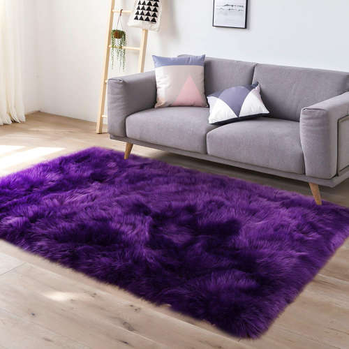 PURPLE FLUFFY CARPET