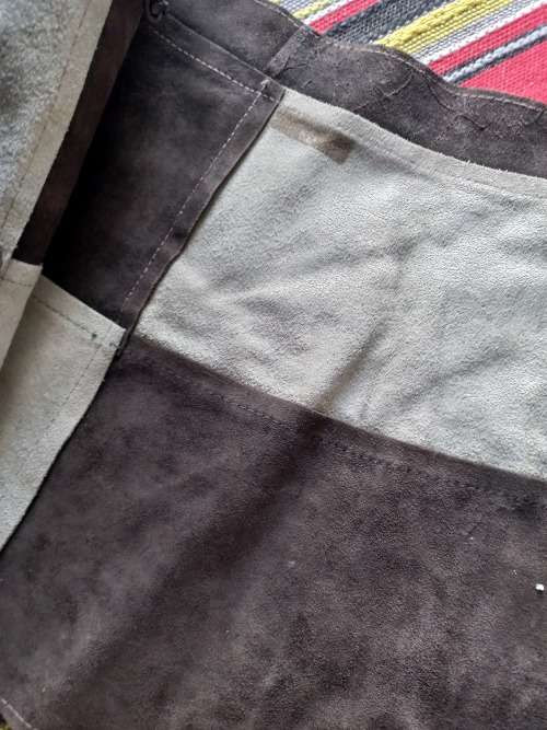 Genuine leather mini skirt