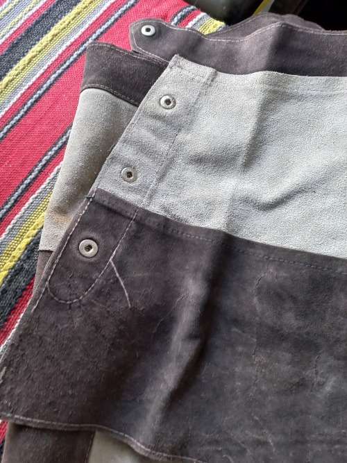 Genuine leather mini skirt