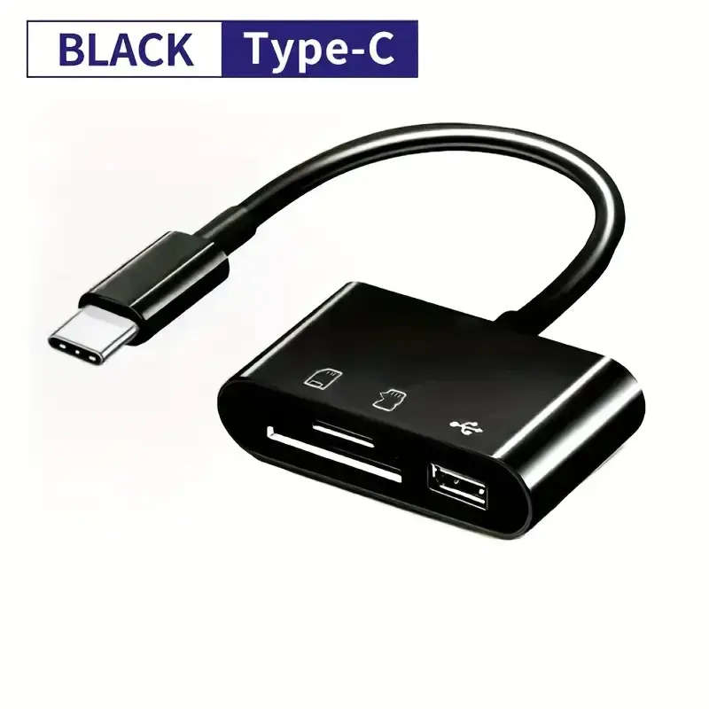1PC USB C SD Card Reader Adapter Type C Micro SD TF Card Reader Multifunction 7.62 Cm 1 OTG Adapter