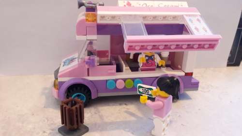 Collectors Item - Rare Building Blocks - Pink Ice-cream Truck